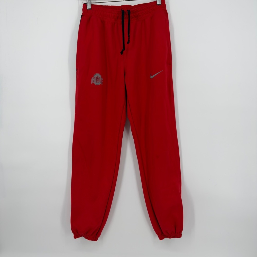Nike Ohio State Buckeyes Small Red Dri Fit Athletic Jogger Sweatpants Fleece